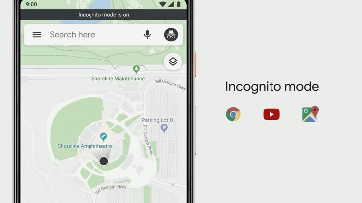 Режим инкогнито в Гугл картах
